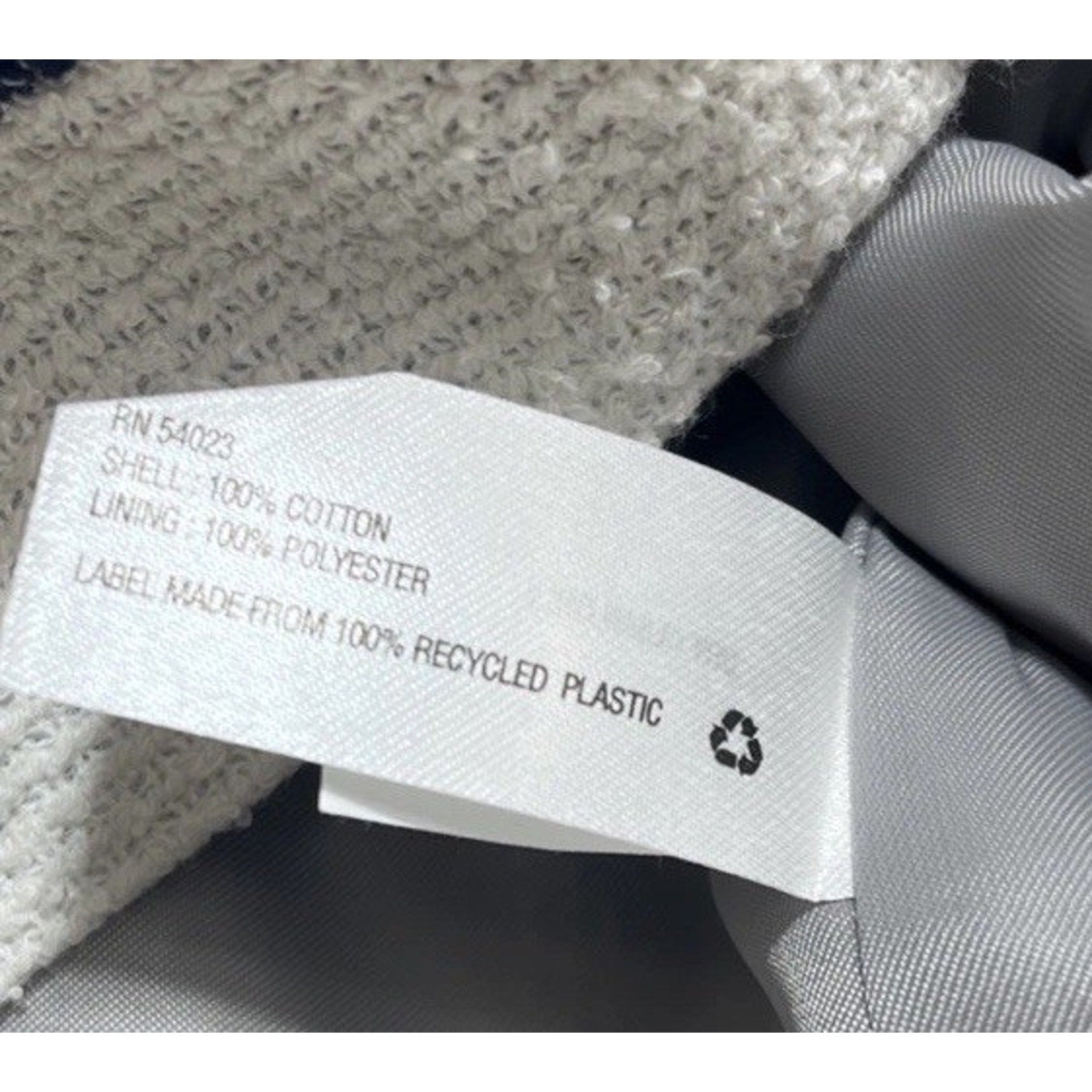 NWT Gap Size 10 Navy & white Striped twill Full zip Lined jacket 100% Cotton