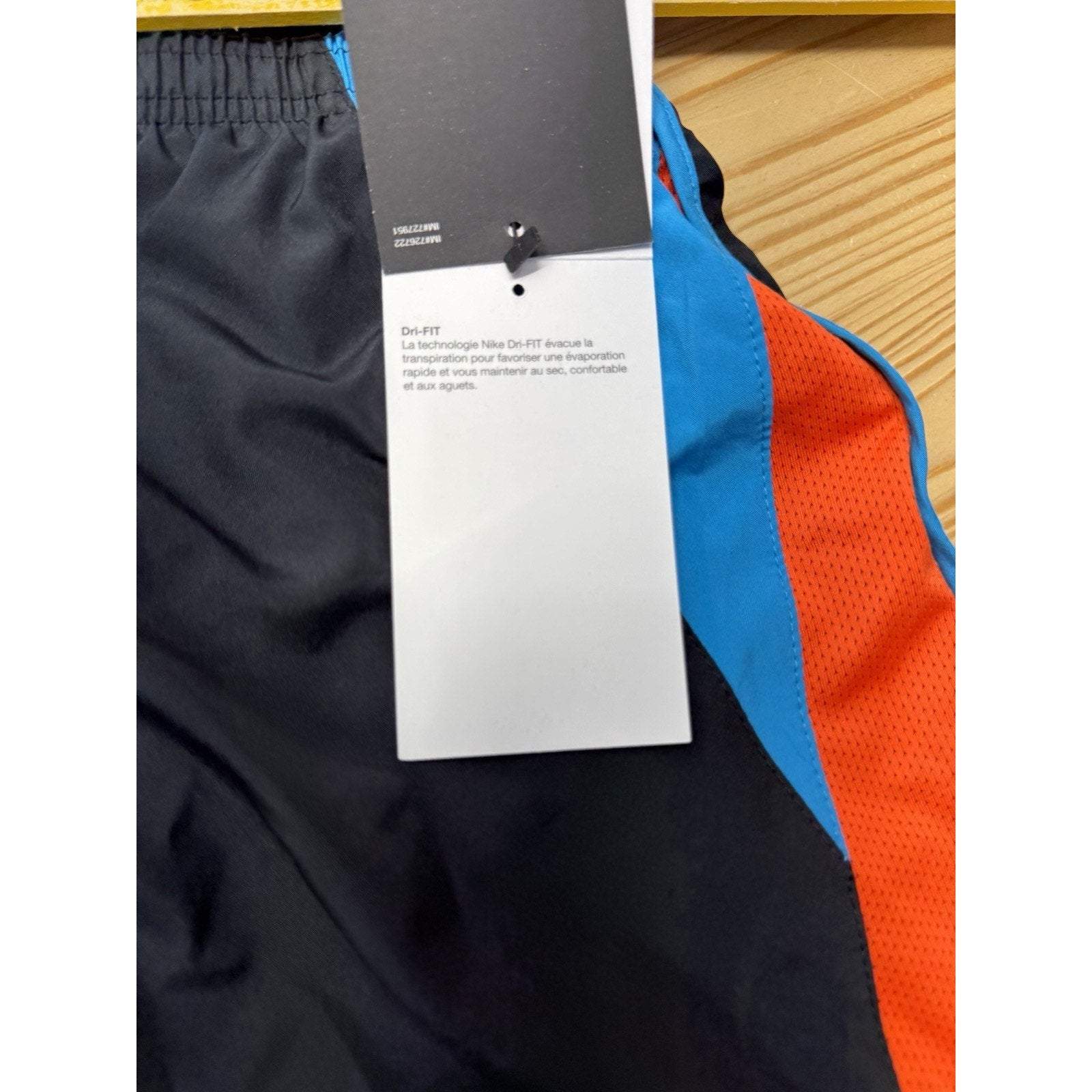 WOMEN'S NIKE DRI-FIT Running SHORTS BLACK BLUE ORANGE DH2563-042 SIZE 1X NWT