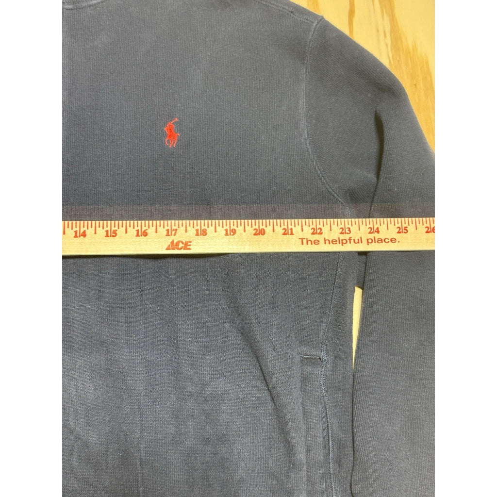 Polo Ralph Lauren Men’s Large Full Zip Sweatshirt Jacket Navy Blue Pony Logo