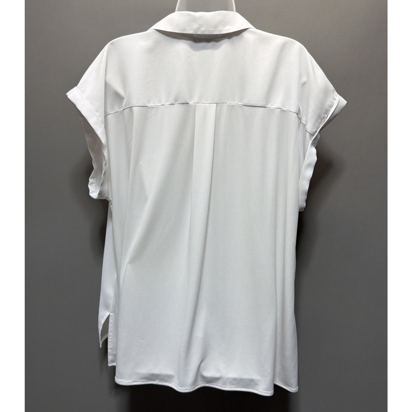 CALVIN KLEIN Georgette Blouse Womens Plus Size 0X Point Sleeve Pullover