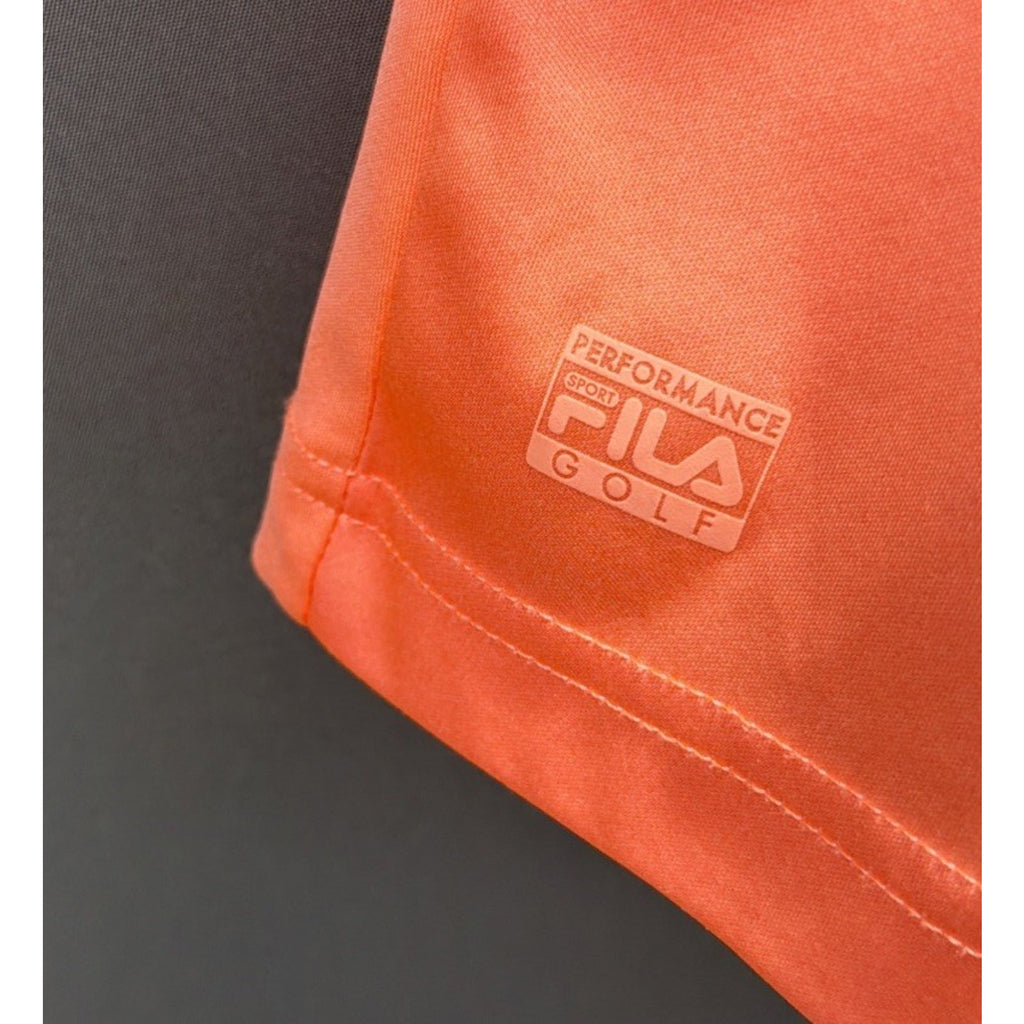 FILA Athletic Fit Sport Golf Performance Mens Polo Shirt Size XL Bright Orange