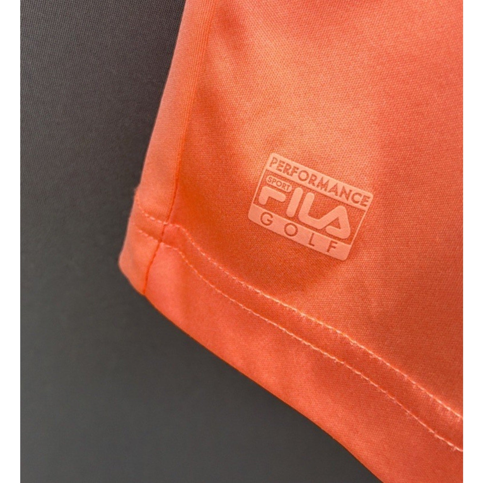FILA Athletic Fit Sport Golf Performance Mens Polo Shirt Size XL Bright Orange