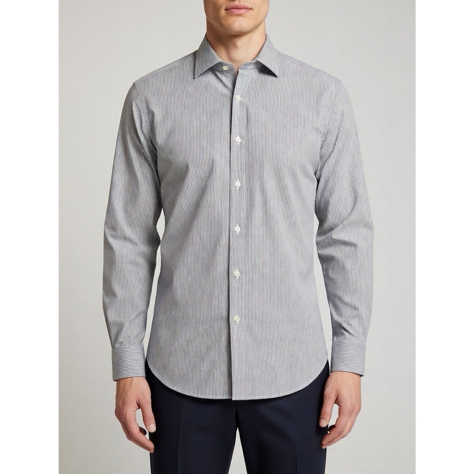 Peter Millar Nanoluxe Easy Care Men Multi-Woven Long Sleeve Dress Shirt M