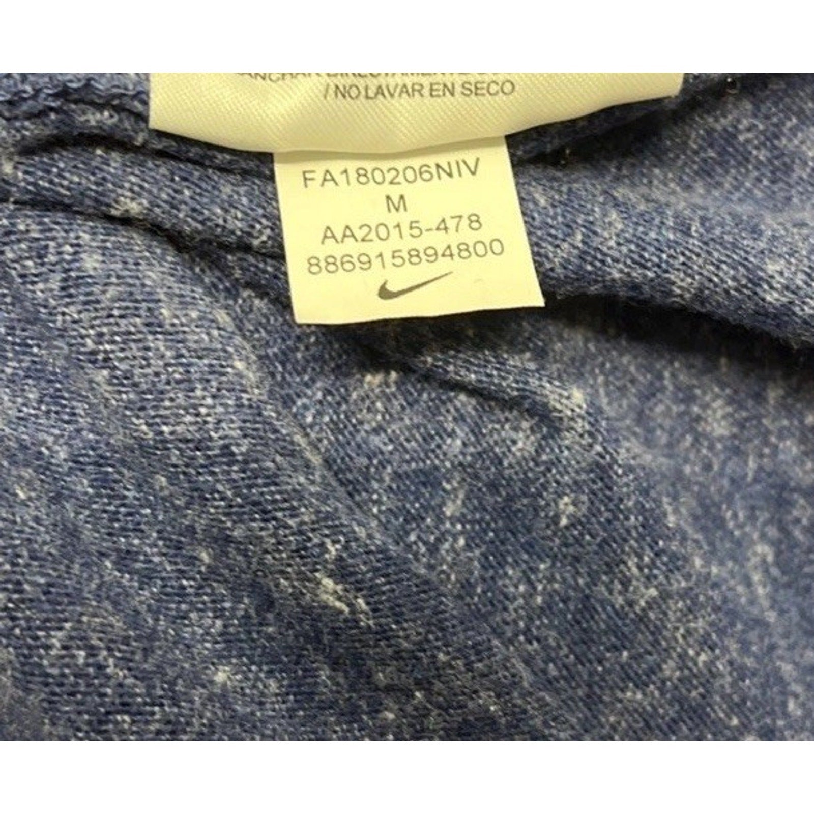 Nike Sportswear Dress Women’s Medium Blue Heather Long Sleeve Just Do It Logo