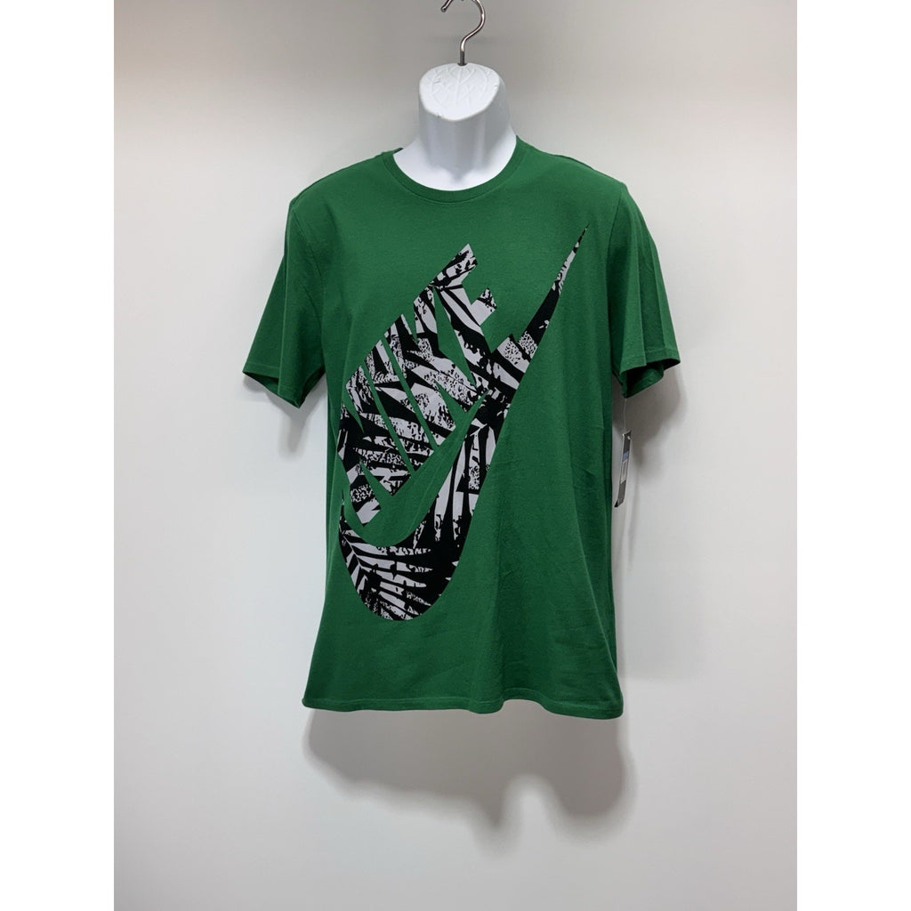 Nike Green Athletic Cut Short Sleeve Shirt Size M NWT Swoosh Pullover