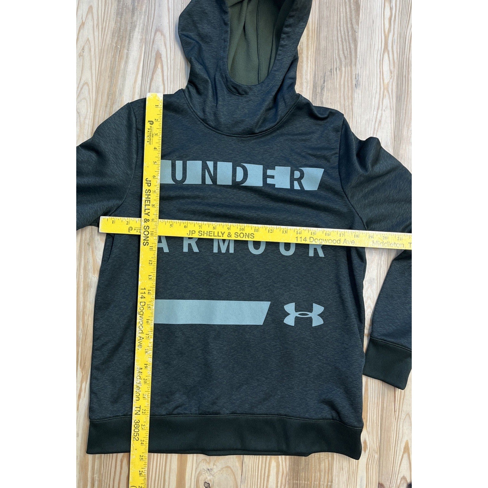 UNDER ARMOUR COLDGEAR LOOSE FIT PULLOVER HOODIE HOODED SWEATSHIRT M Army Green
