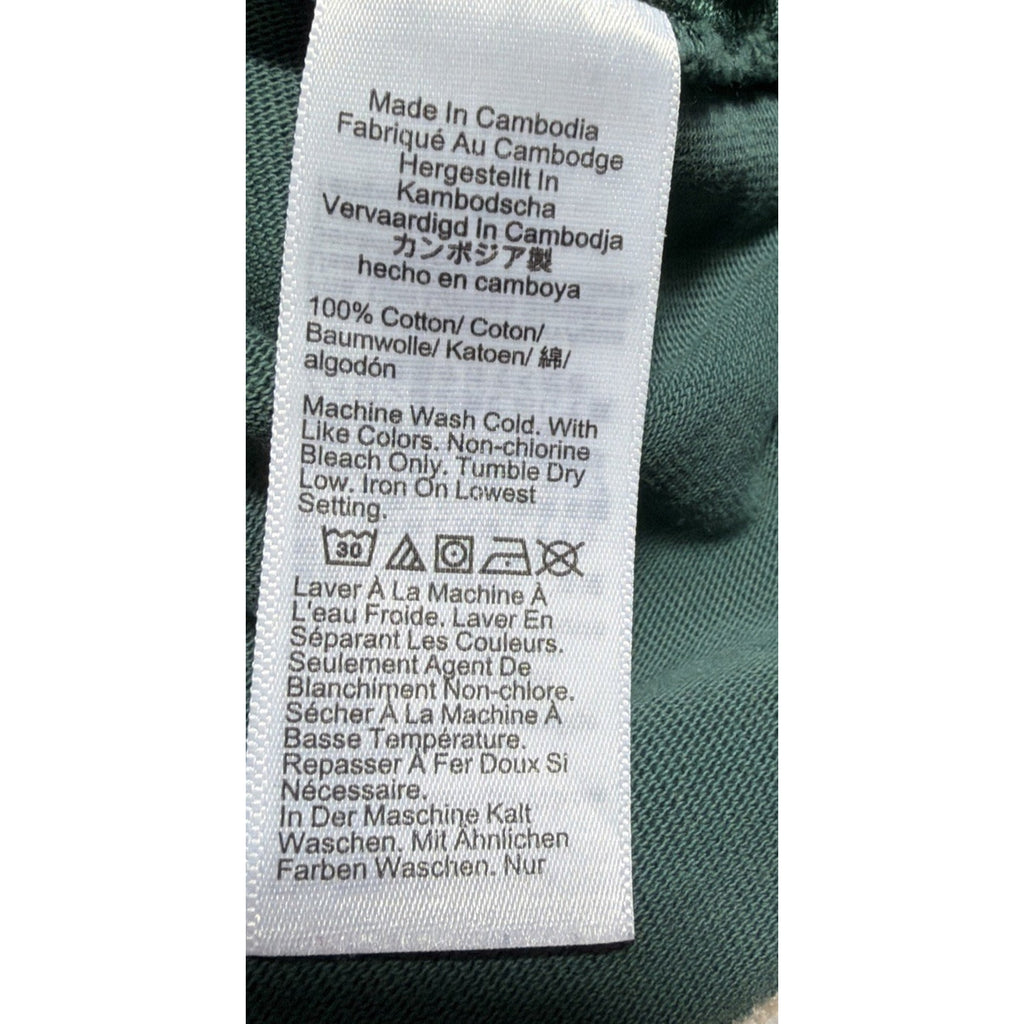 Vintage J Crew Sweater Mens XL 1/4 Zip Green Terry Pullover Y2K
