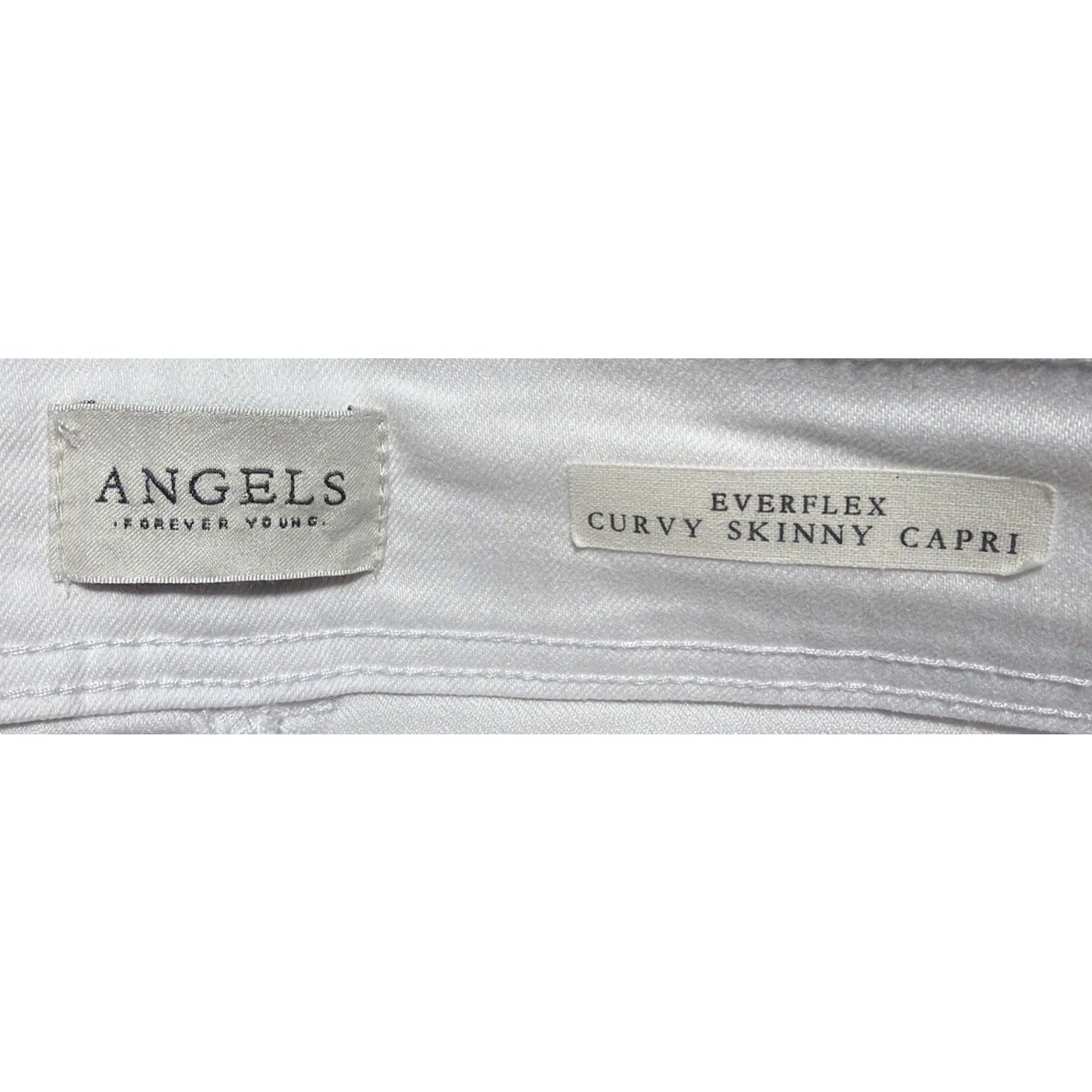 Angels Ever Flex Women’s Curvy Skinny Crop Capris Size 6/28 White