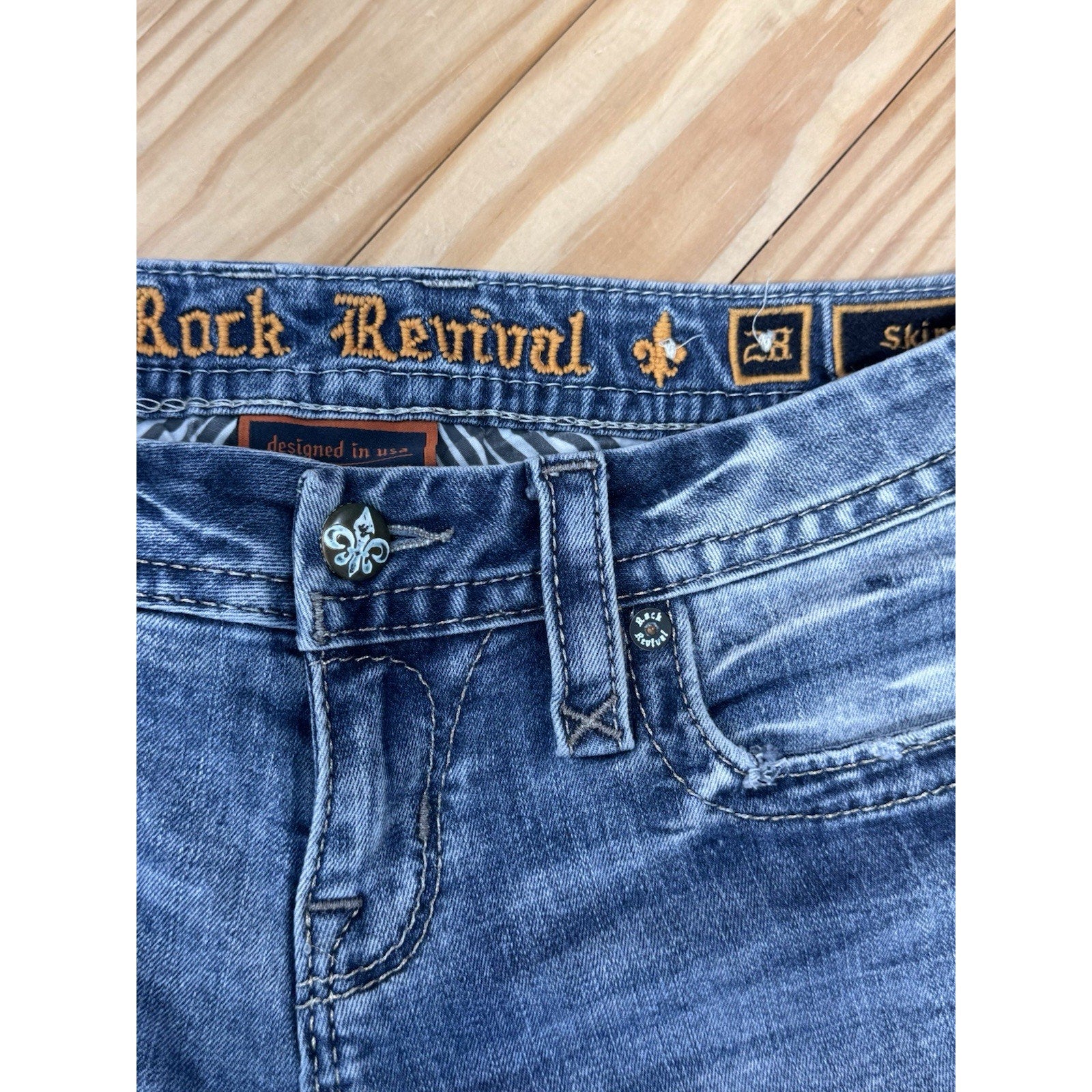 Rock Revival Alivia Skinny Jeans - Women's Size 28 Measures 30X30 1/2