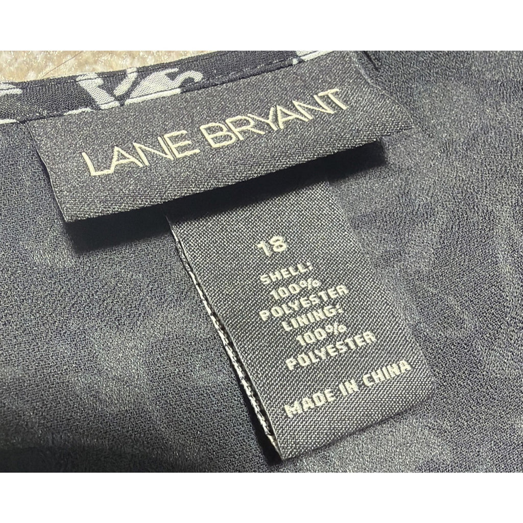 Lane Bryant Dress Womens 18 Black White High Low Polished Professional Career