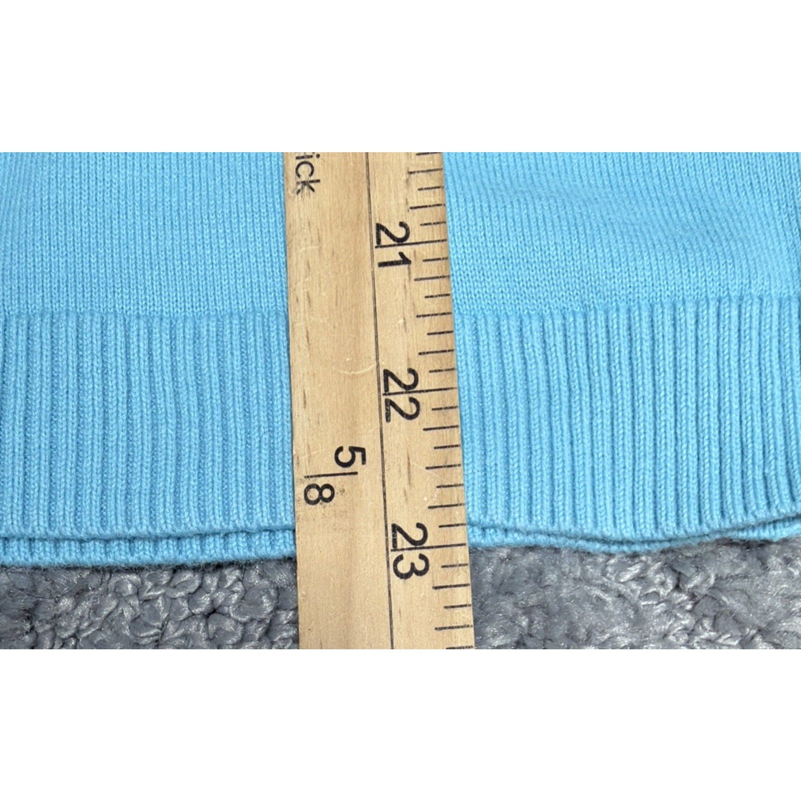 Talbots Embroidered Parakeet Birds Blue Short Sleeve Sweater Small Petite