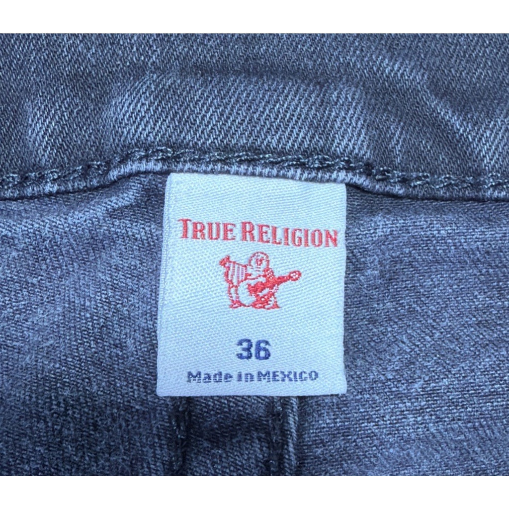 True Religion Geno No Flap Relaxed Slim Straight Jeans ‘Black’ Size 36