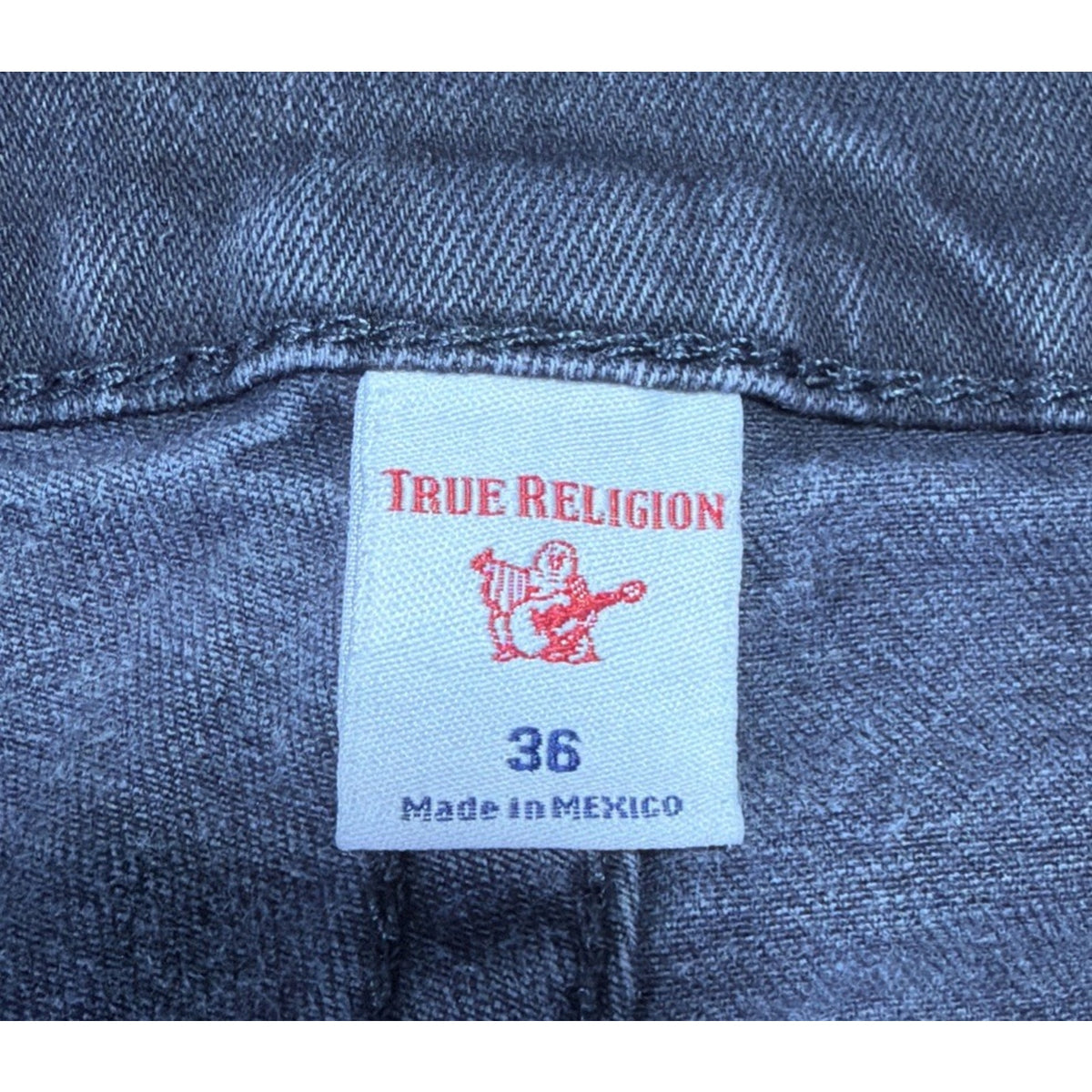 True Religion Geno No Flap Relaxed Slim Straight Jeans ‘Black’ Size 36