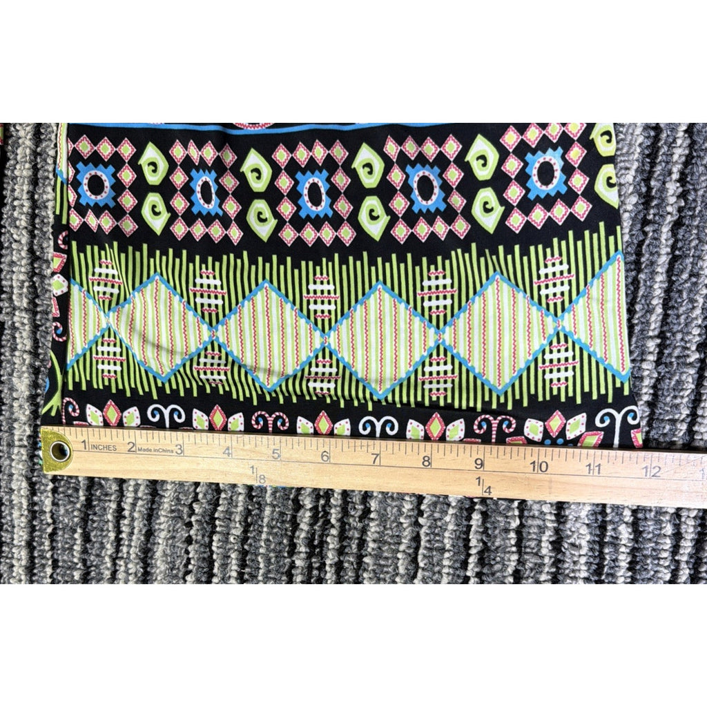 Win Win Women's Multicolor Stretch Pull On Comfort Waist Palazzo Pant Size M