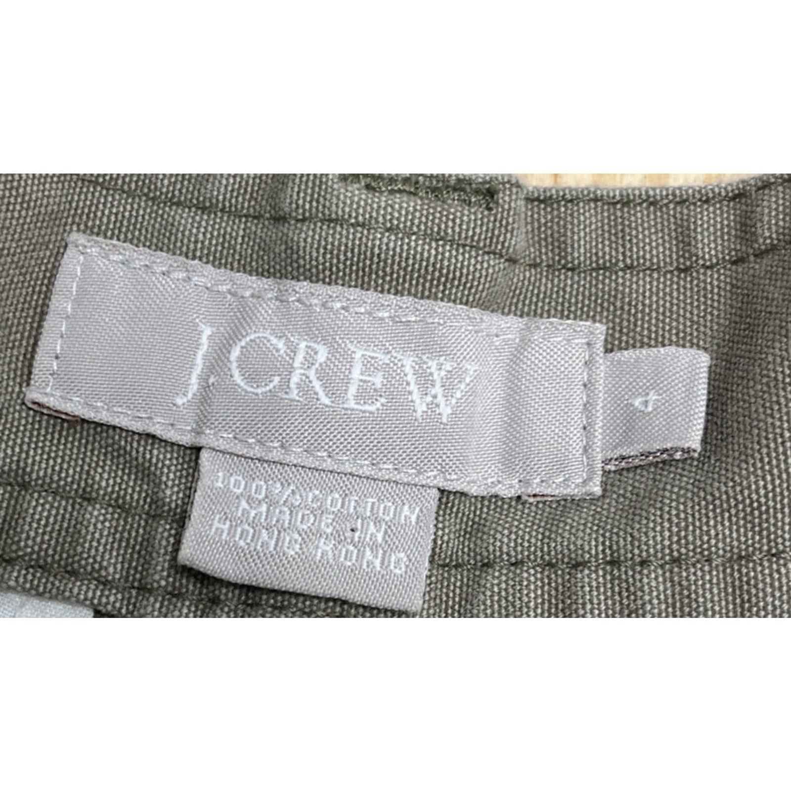 J Crew Women's Active Cargo Shorts Size 4 Khaki Brown Zipper Pockets 100% Cotton