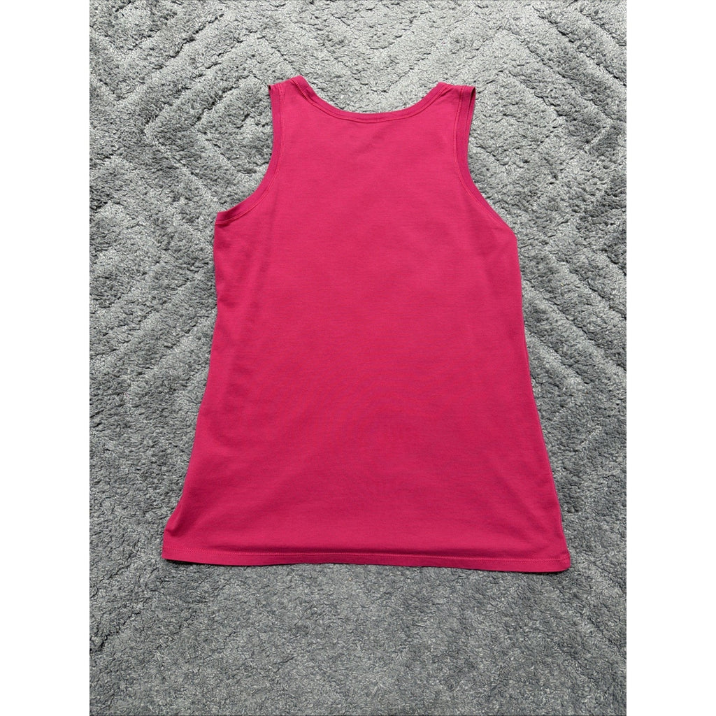 Nike Sports Tank Cotton Women's Pink Embroidered Tank Top Size XL 234768-660