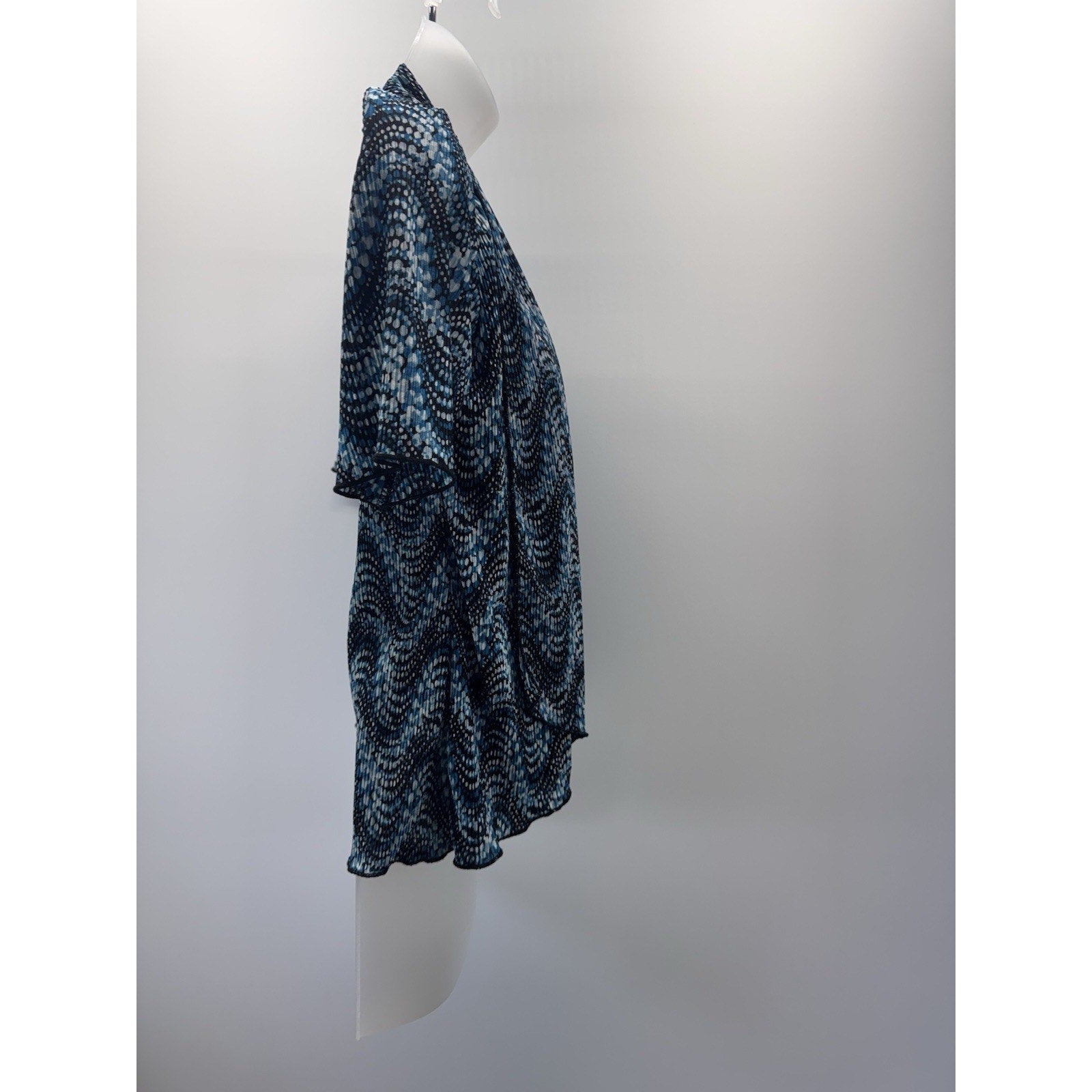 Notations Shirt Women’s Petite S Short Sleeve Layered Cardigan Tank Teal Black