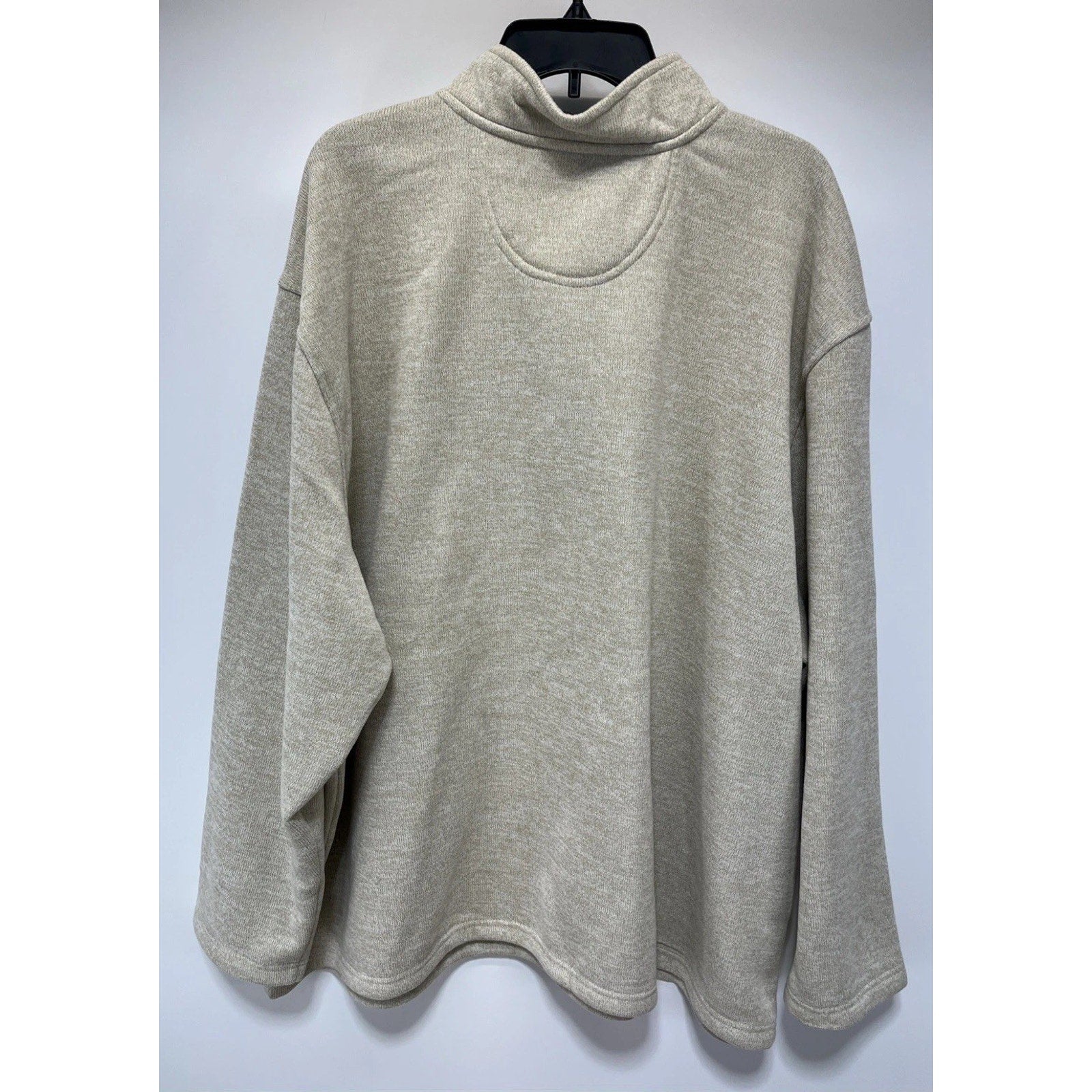 Men’s Izod One Quarter Zip Beige Tech Sweater Sz 4XL
