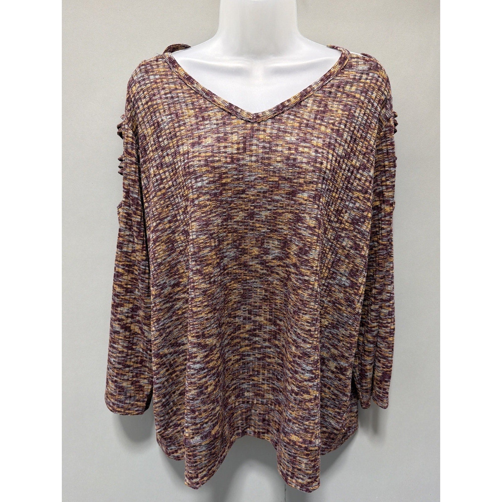 CATO Est. 1946, Pullover Sweater, Multicolor, Open Shoulder, Size 18-20W, New