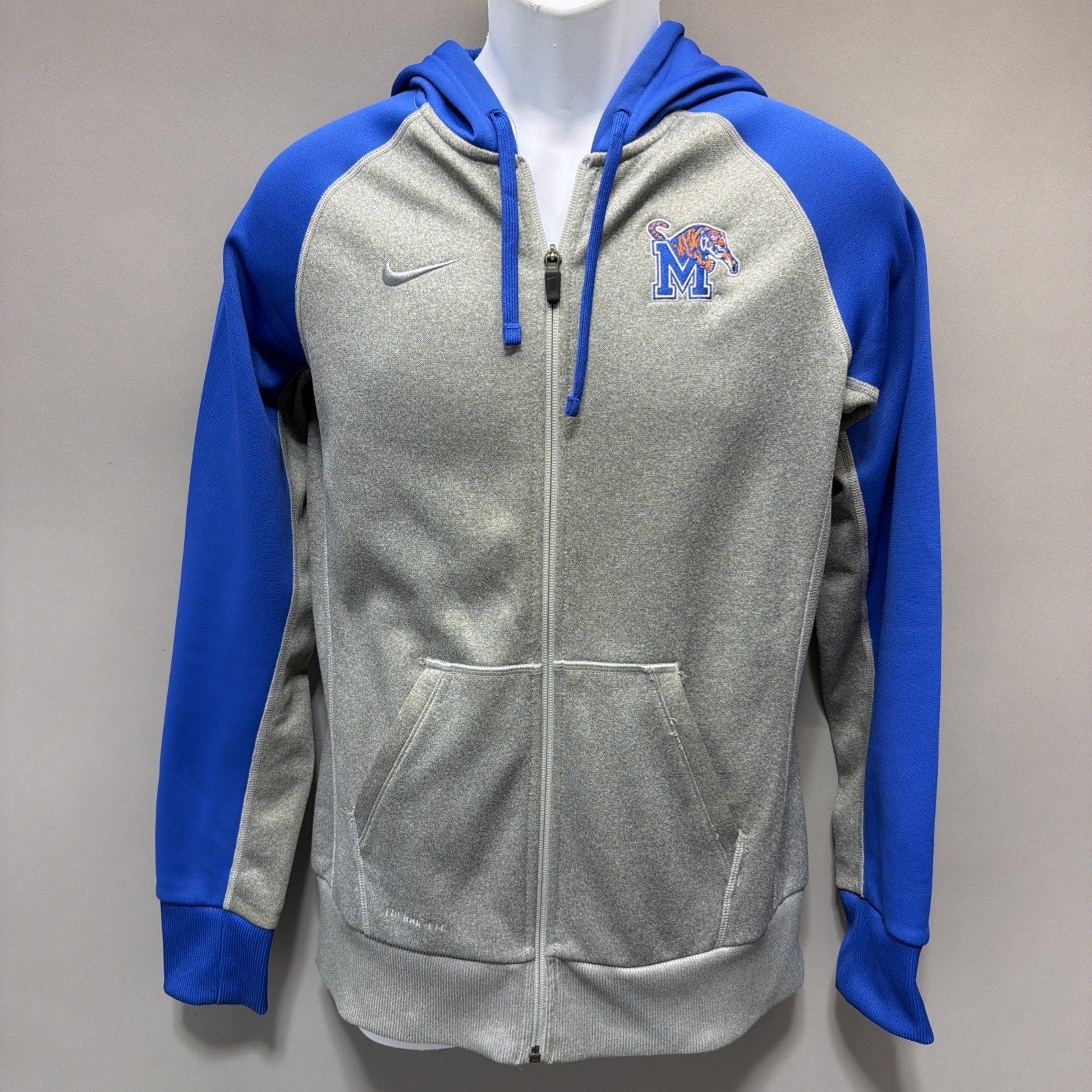 Memphis Tigers Therma Fit Full Zip Hoodie Mens Size Medium Nike Sports Warm Up