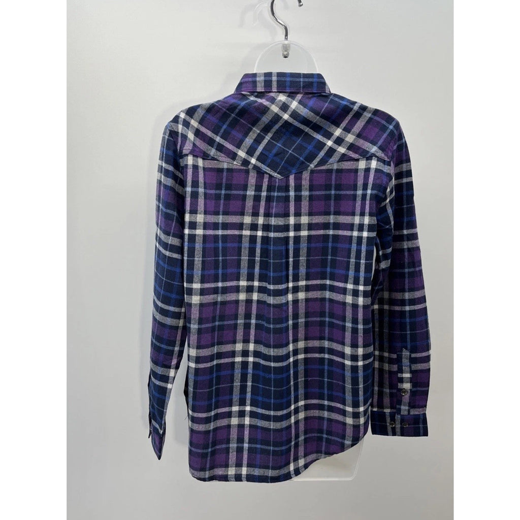 NWT Lilicherry Long Sleeve Plaid Flannel Button Up Shirt Size 8