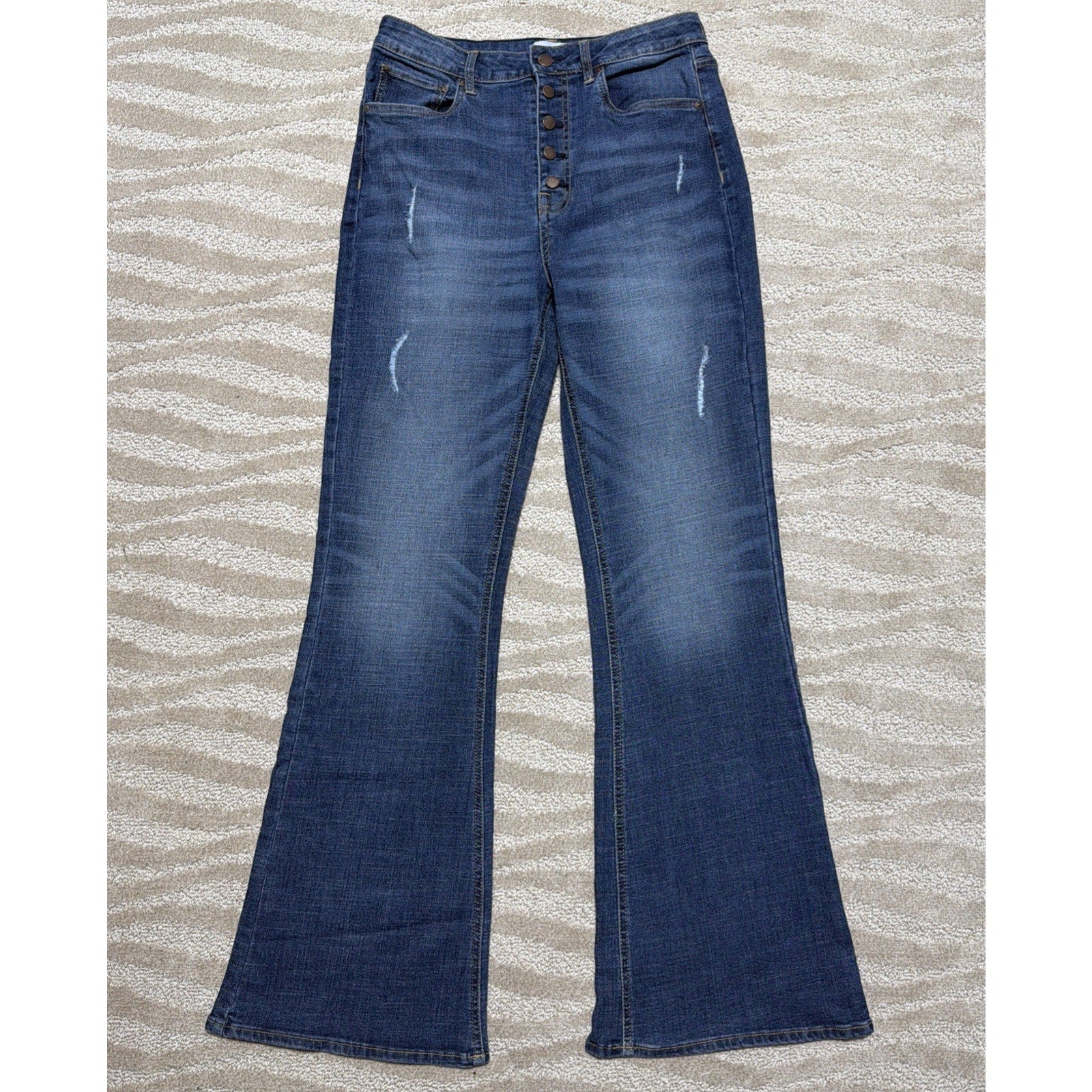 American Rag Off The Rack Women's High-Rise Button-Fly Flare Jeans 29/11 NWOT