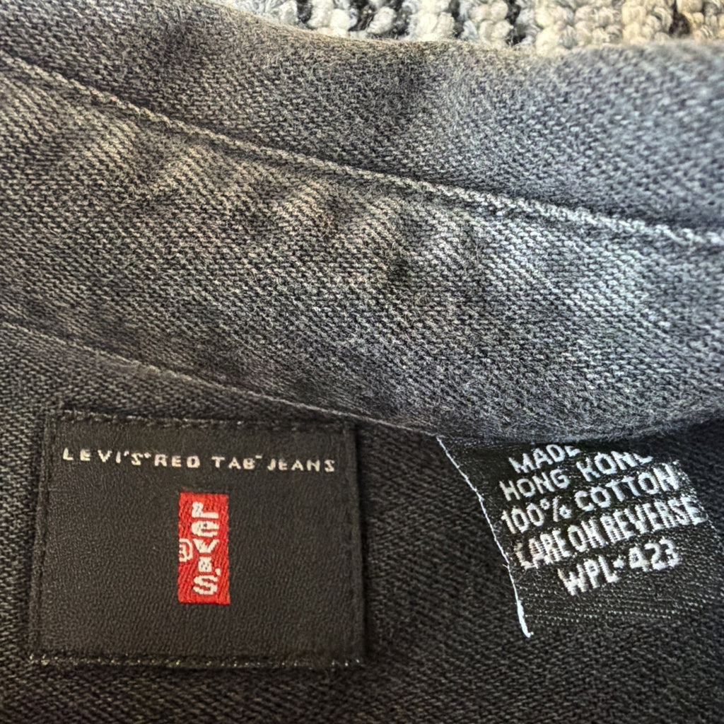 Vintage 1999 Levi’s Red Tab Black Denim Shirt Mens 3XL Metal Button Workwear