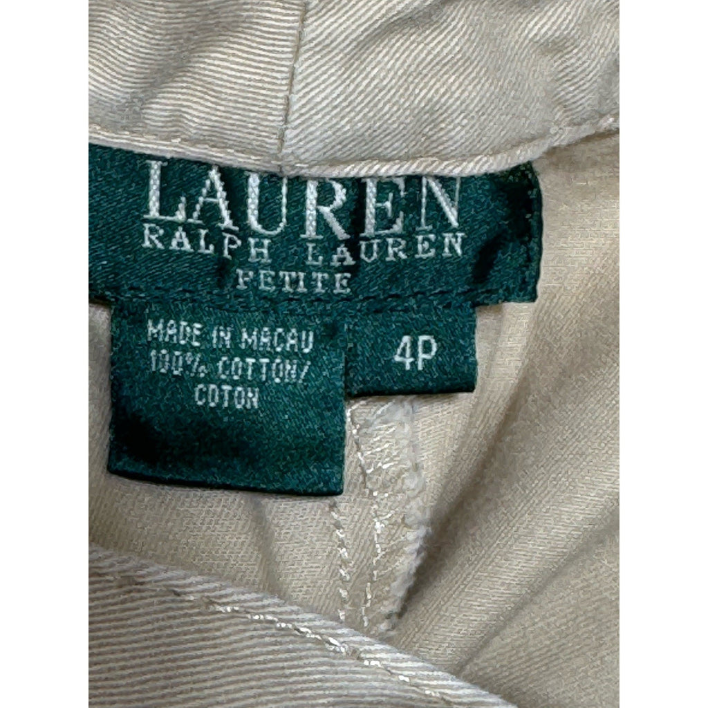 Lauren Ralph Lauren Chino Pants Brown Cotton Blend High Rise Women’s Size 4P