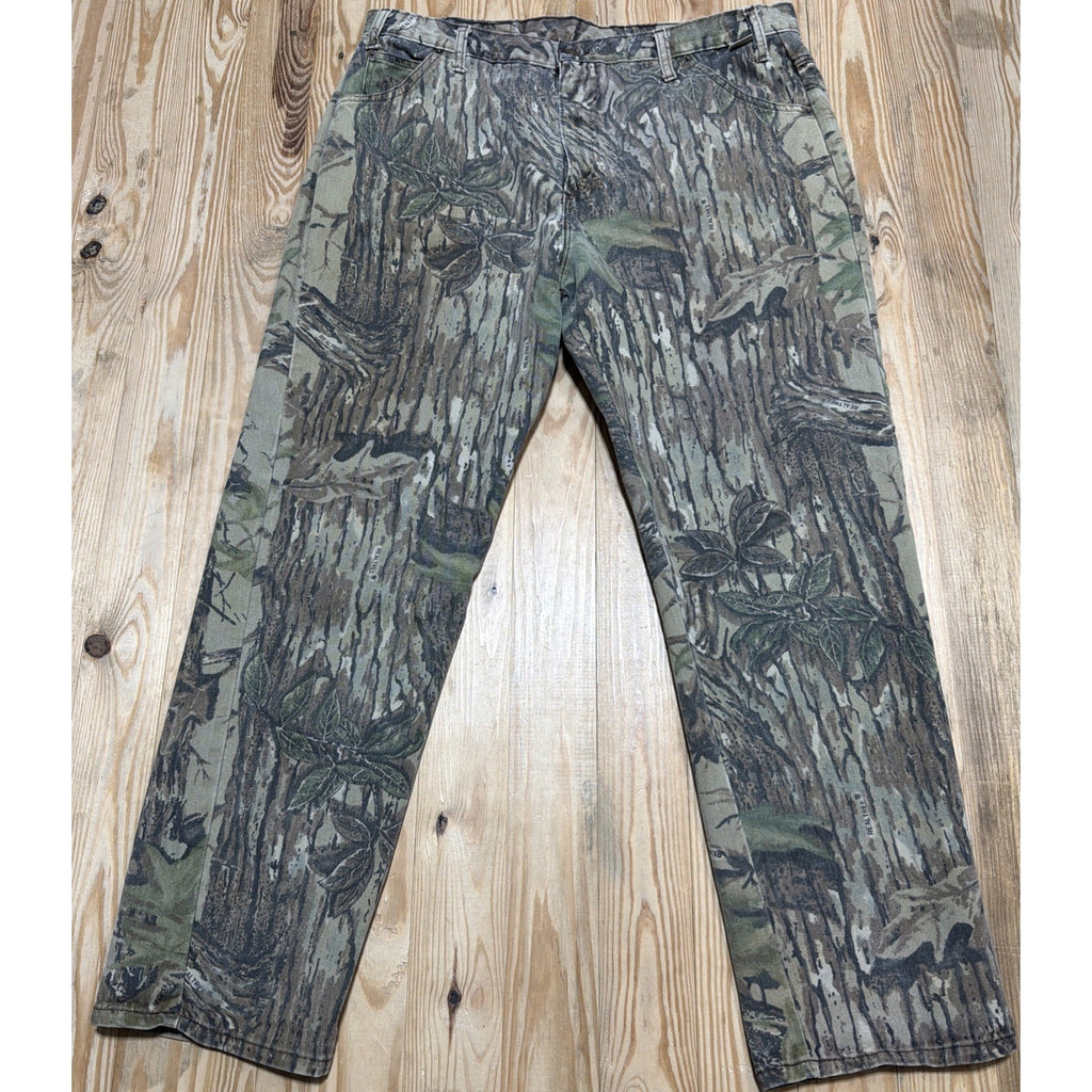 Vtg Duxbak Original Realtree Mens Camo Hunting Pants Measure 38x31 Made In USA
