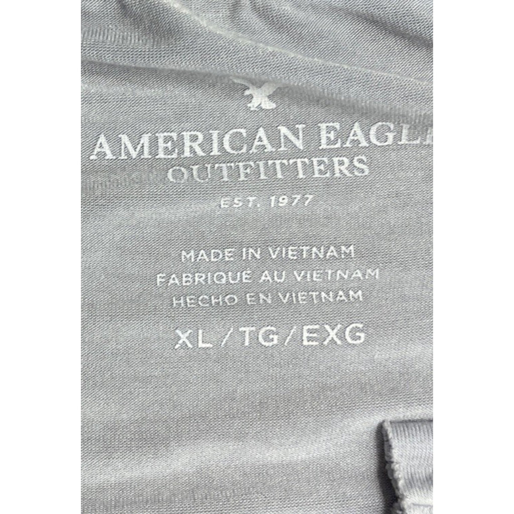American Eagle Short Sleeve Blue Cross Neck Blouse Size XL
