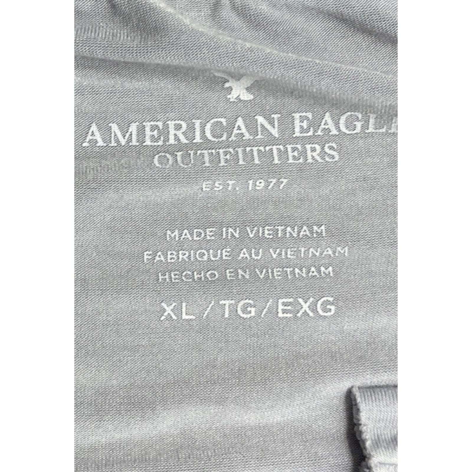 American Eagle Short Sleeve Blue Cross Neck Blouse Size XL