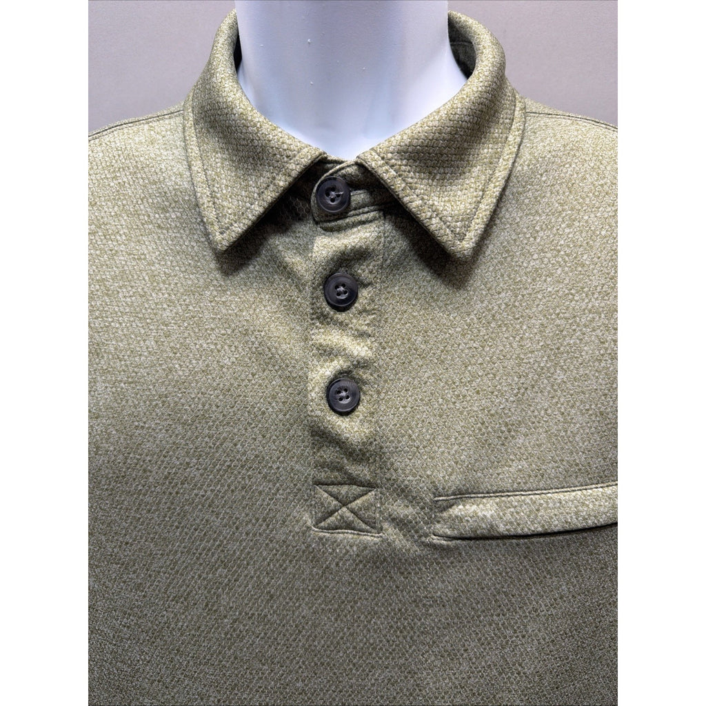 Duluth Trading Company Olive Green Short Sleeve Polo Shirt Size M Men’s
