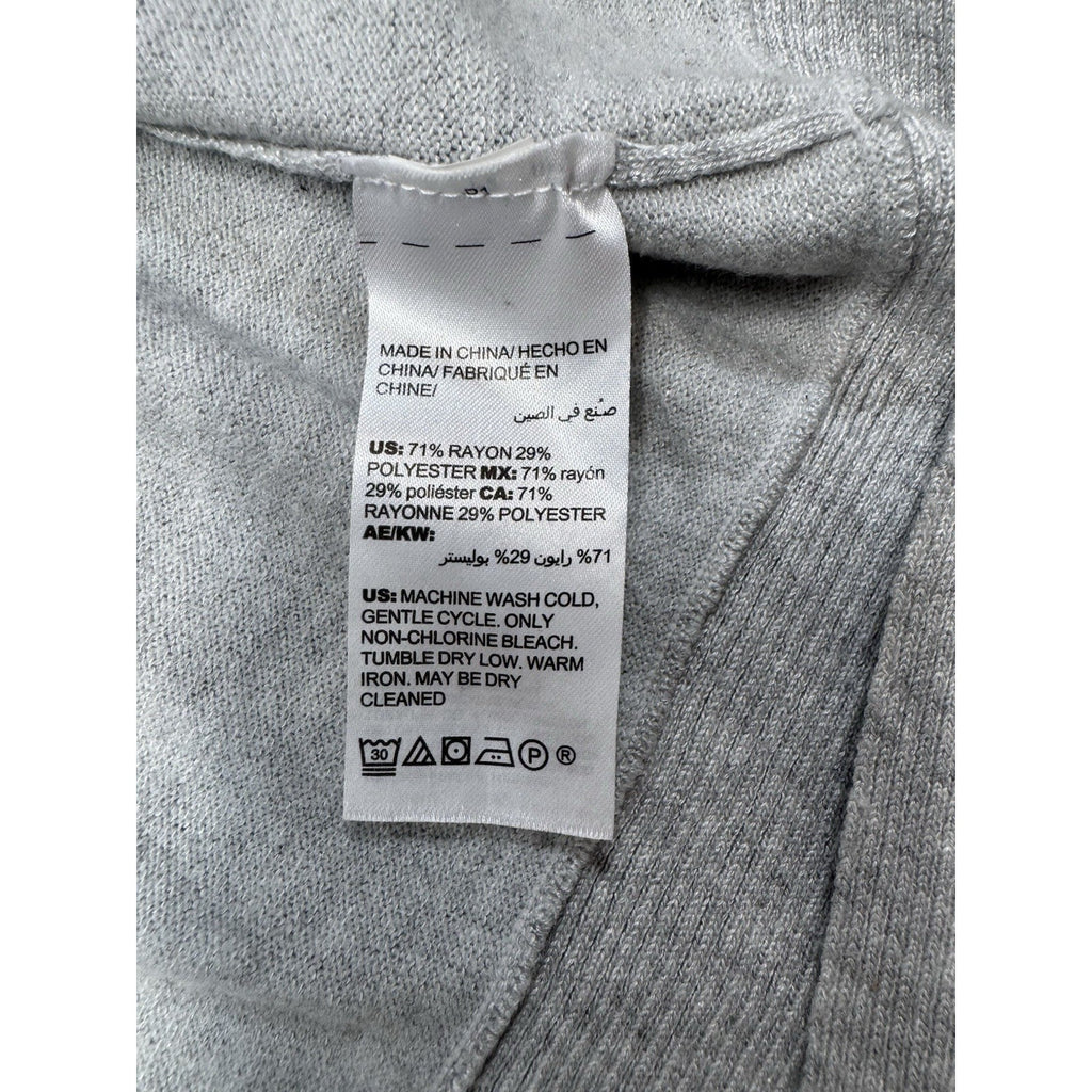 Chicos Sweater Gray Open Cardigan Casual Neutral Women’s Size 3/XL