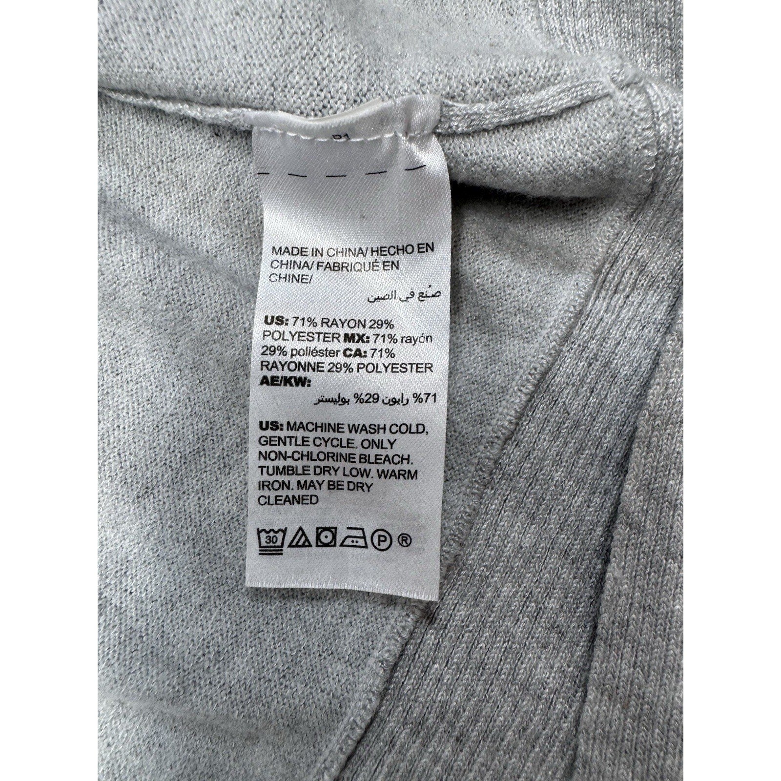 Chicos Sweater Gray Open Cardigan Casual Neutral Women’s Size 3/XL