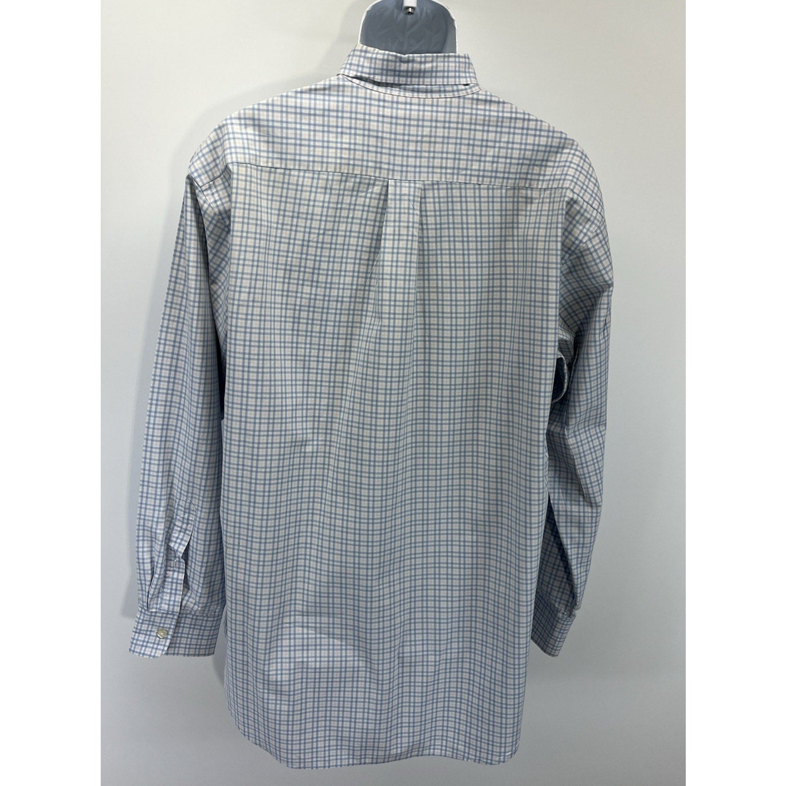 Vineyard Vines Classic Fit Murray Shirt Mens Large Blue White Check Long Sleeve