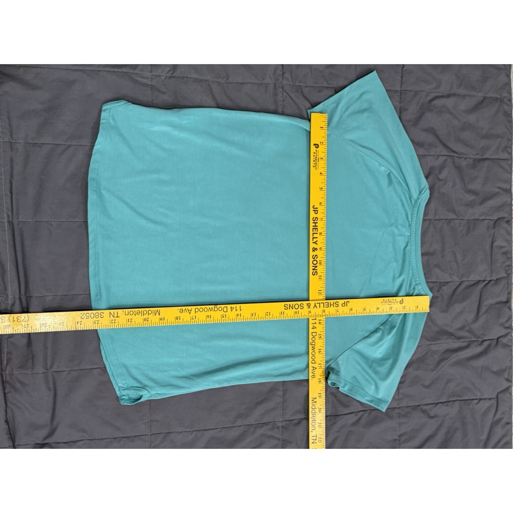 Athletic Works Girls Active Short Sleeve Tee Small 10/12 Plus Blue Soft