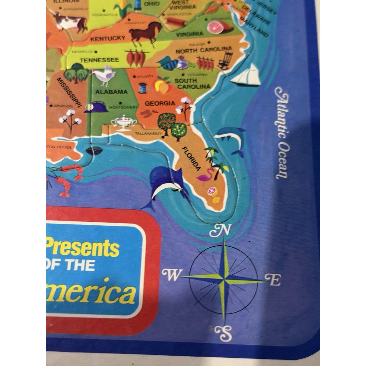 Vintage Sealed DUNCAN HINES COOKIES Picture Map Puzzle UNITED STATES of AMERICA