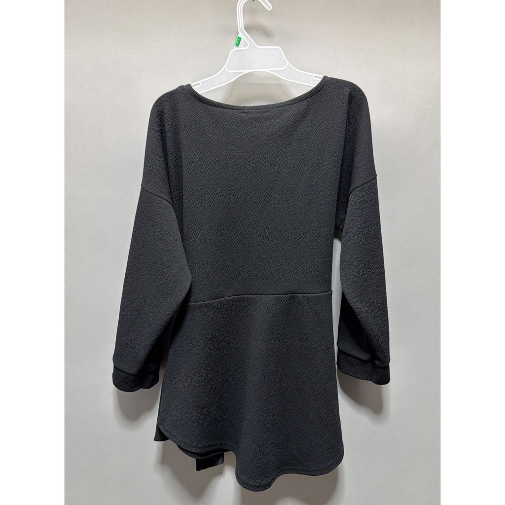 Pretty Little Thing Black Wrap Detail Mini Dress Size 10