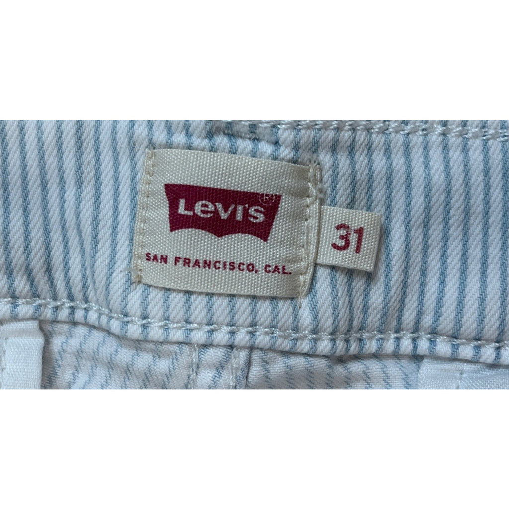 Levi's San Francisco White tab Shorts Mens 31 Blue & White Stripe