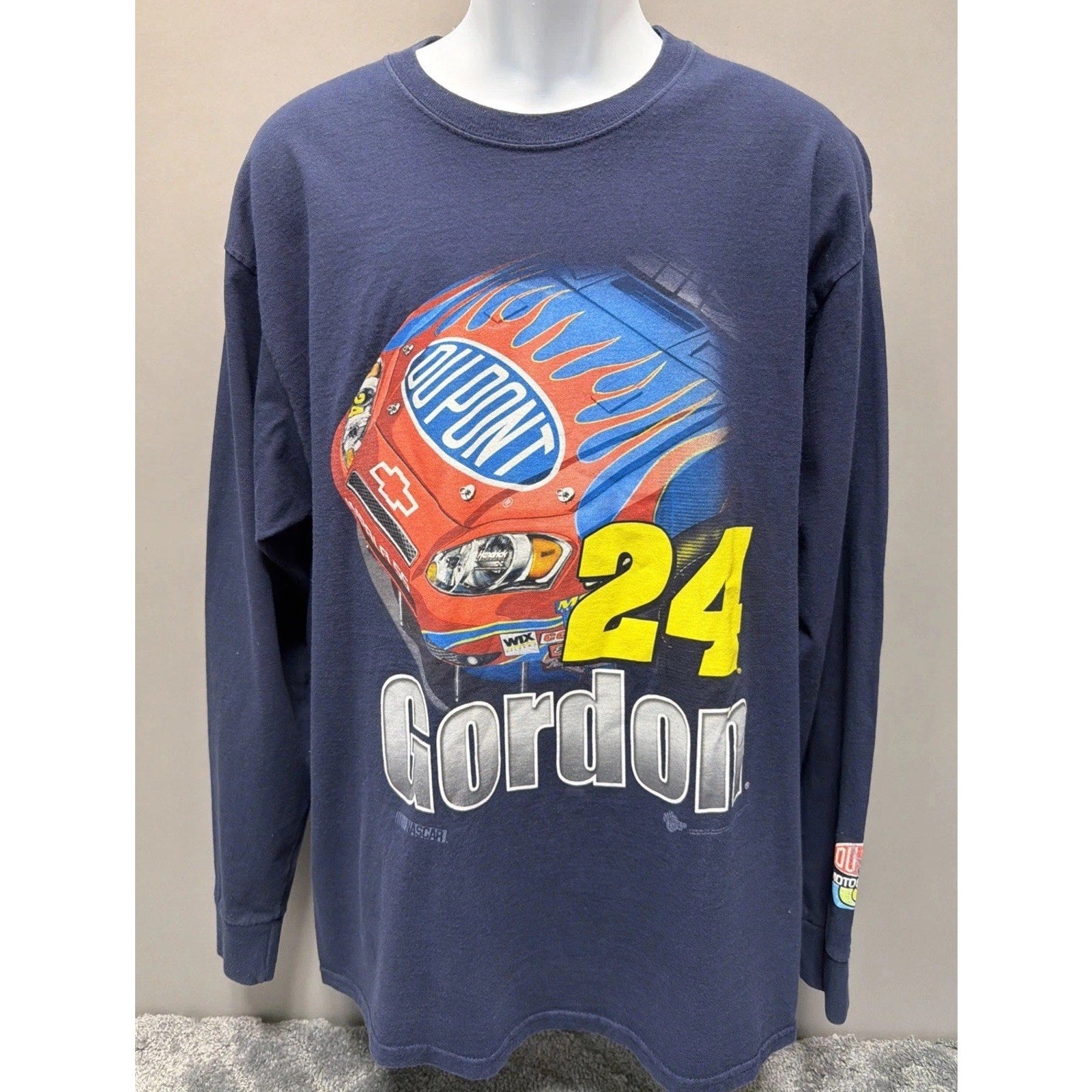 Vintage winners circle jeff gordon shirt mens xl long sleeve 2008 navy