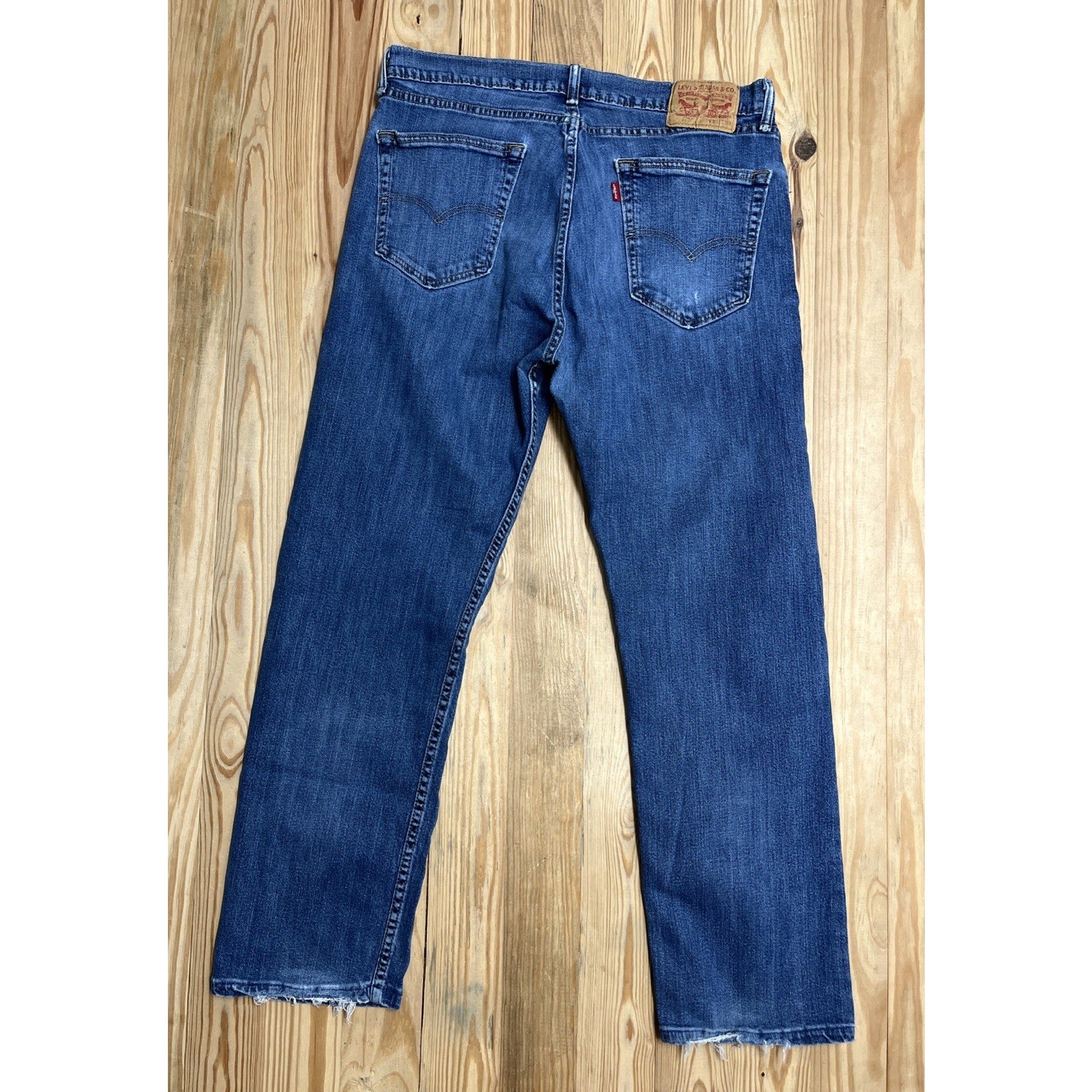 Levi's Men's 505 Jeans 36x30 Dark Stonewash Regular Fit Straight Leg