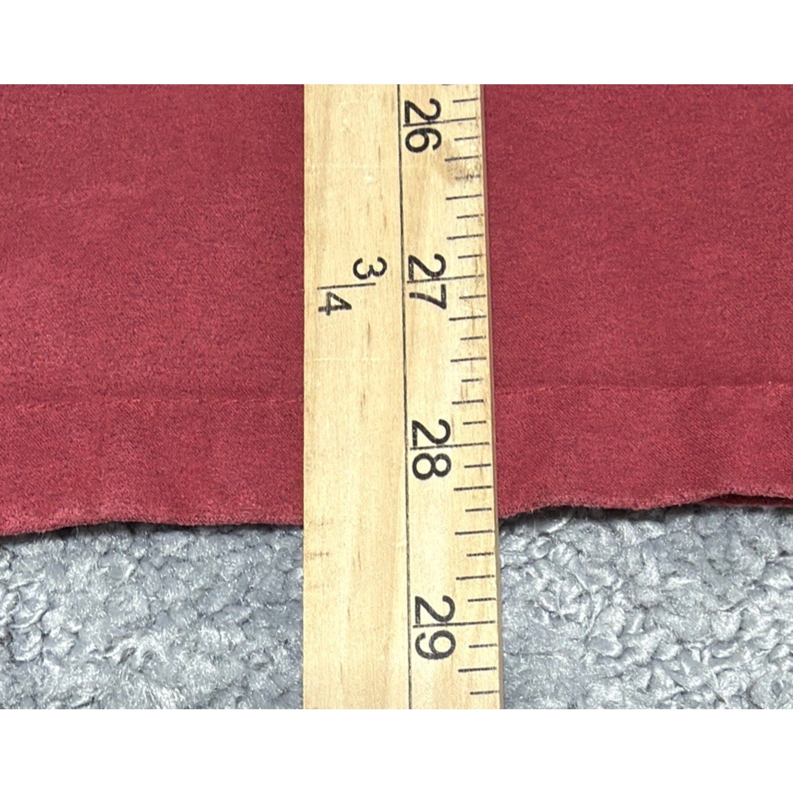 Croft & Barrow Mens Shirt Red Faux Suede Cloth Sz Large Long Sleeve