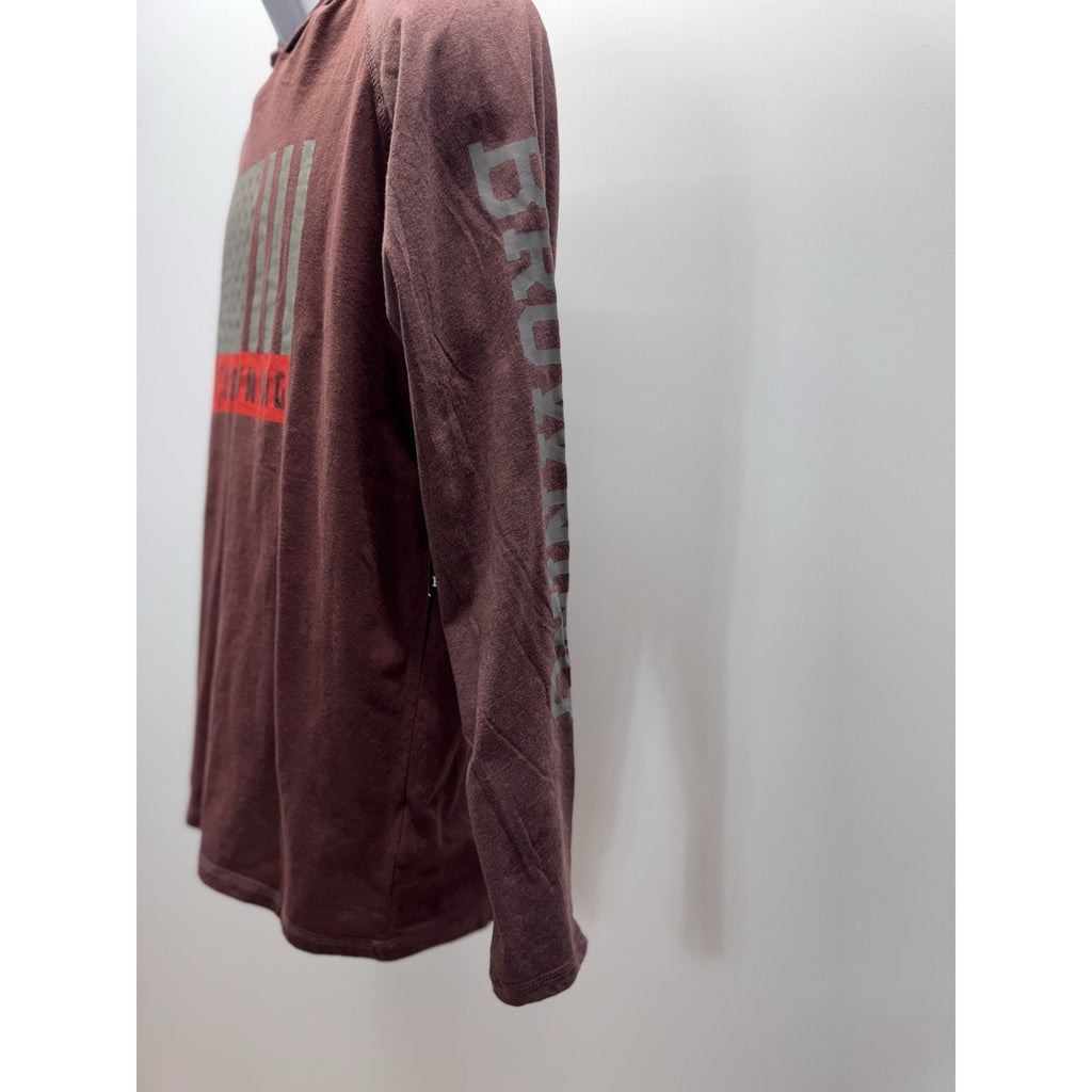 NWT Browning Lucas Hooded Crew Medium Cedar w/ Browning Flag Logo