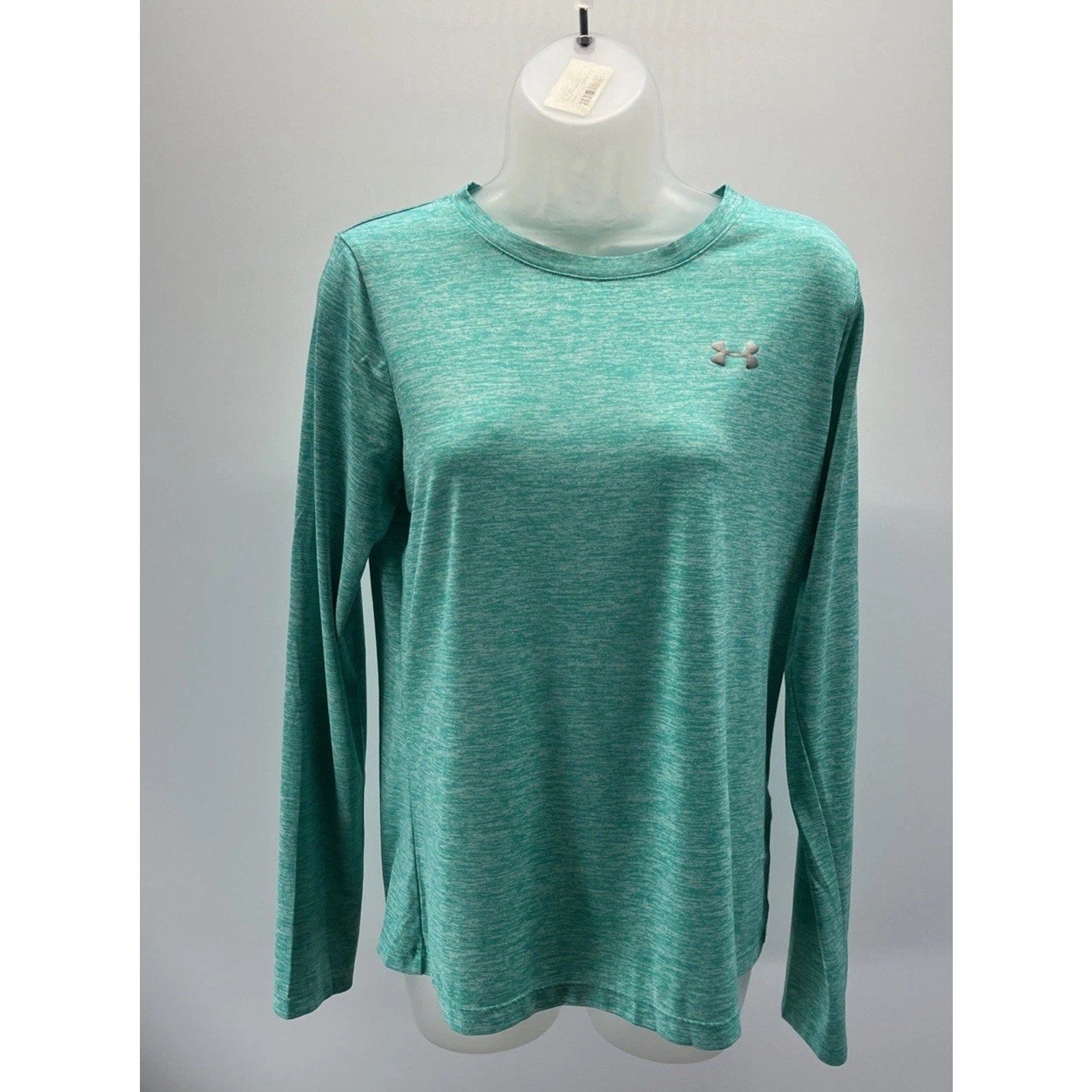 Under Armour UA Tech Women's Green Heather Long Sleeve Twist Athletic Crew M