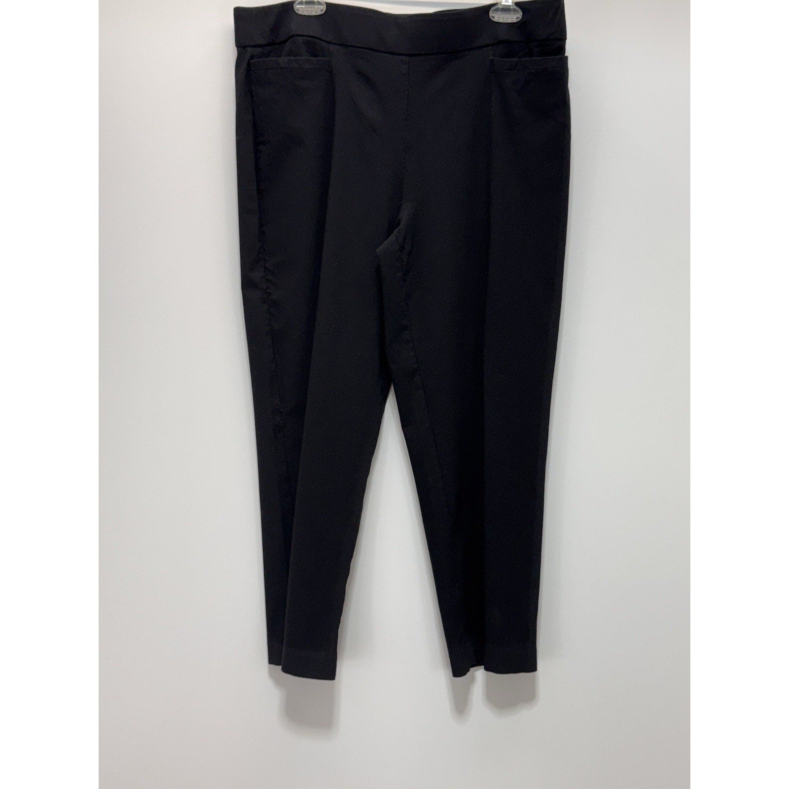 Alfred Dunner Black Comfort-Waist Proportioned Classic Fit Pants Women’s Size 14