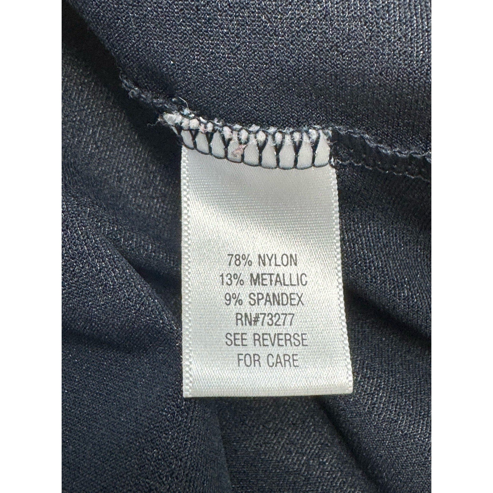 Croft & Barrow T-Shirt Women's X-Large Short Sleeve Black Metallic Crew Neck