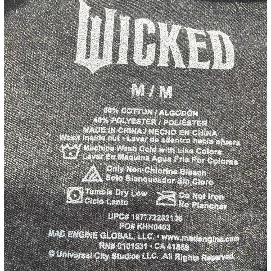 NEW Wicked Movie Glittery Logo Juniors Short Sleeve T-Shirt M