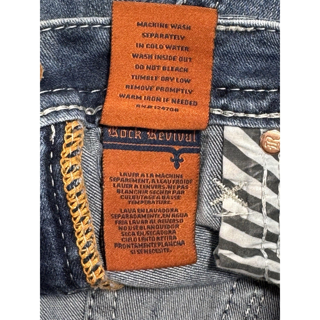 Rock Revival Alivia Skinny Jeans - Women's Size 28 Measures 30X30 1/2