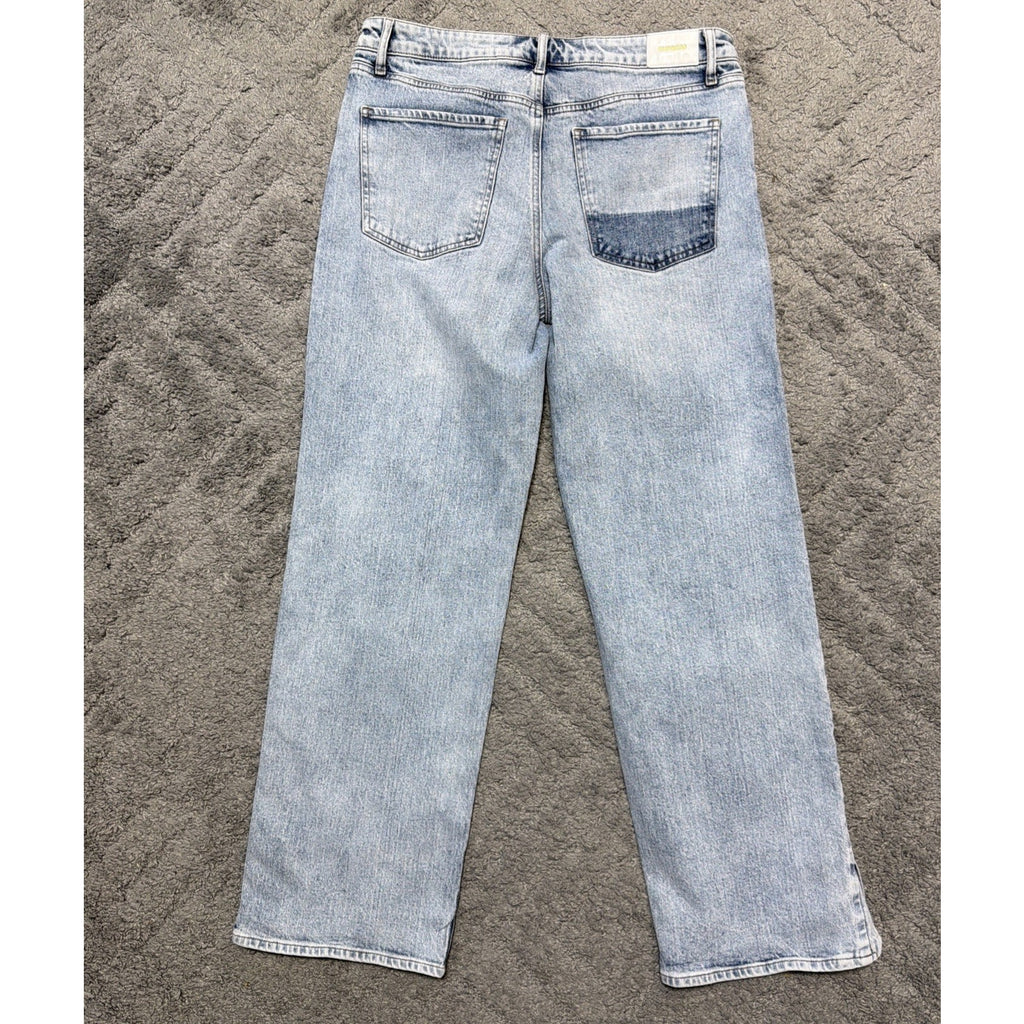 Express Relaxed Straight Low Rise Wide Leg Button Fly Denim Jeans Womens 10R