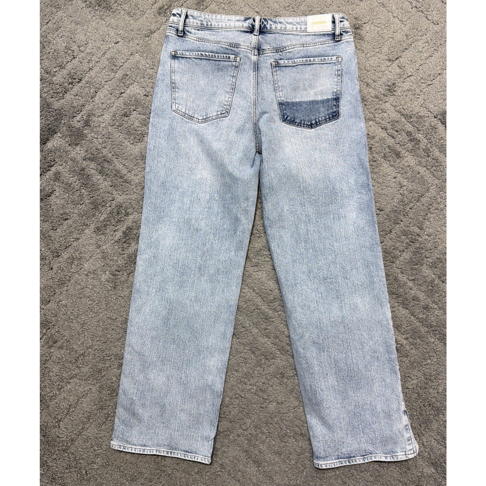 Express Relaxed Straight Low Rise Wide Leg Button Fly Denim Jeans Womens 10R